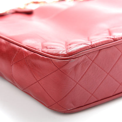 Chanel Lambskin Quilted Tote Red 11 of 13