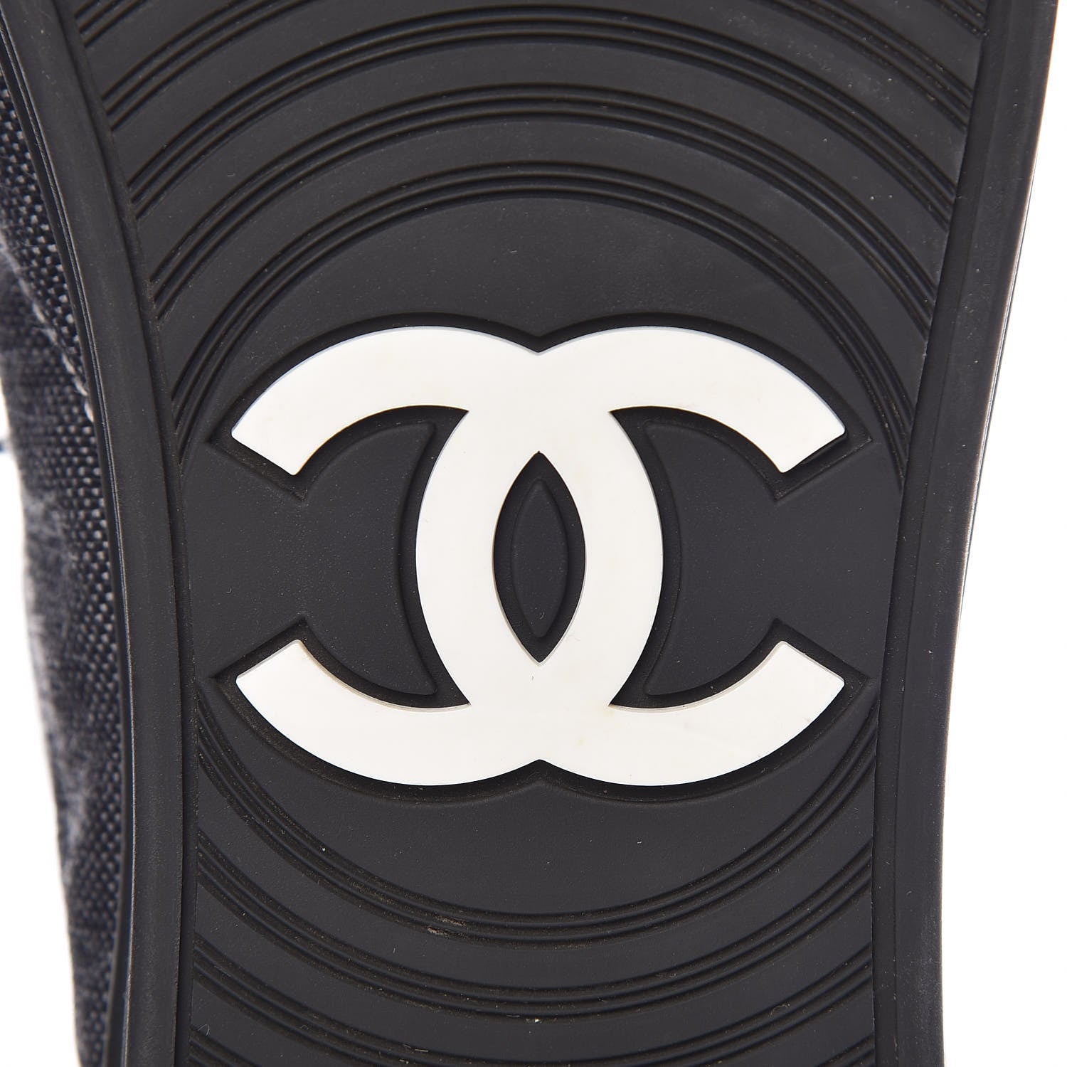 Chanel Toile Suede Calfskin CC High Top Sneakers 40 Dark Grey 8 of 11
