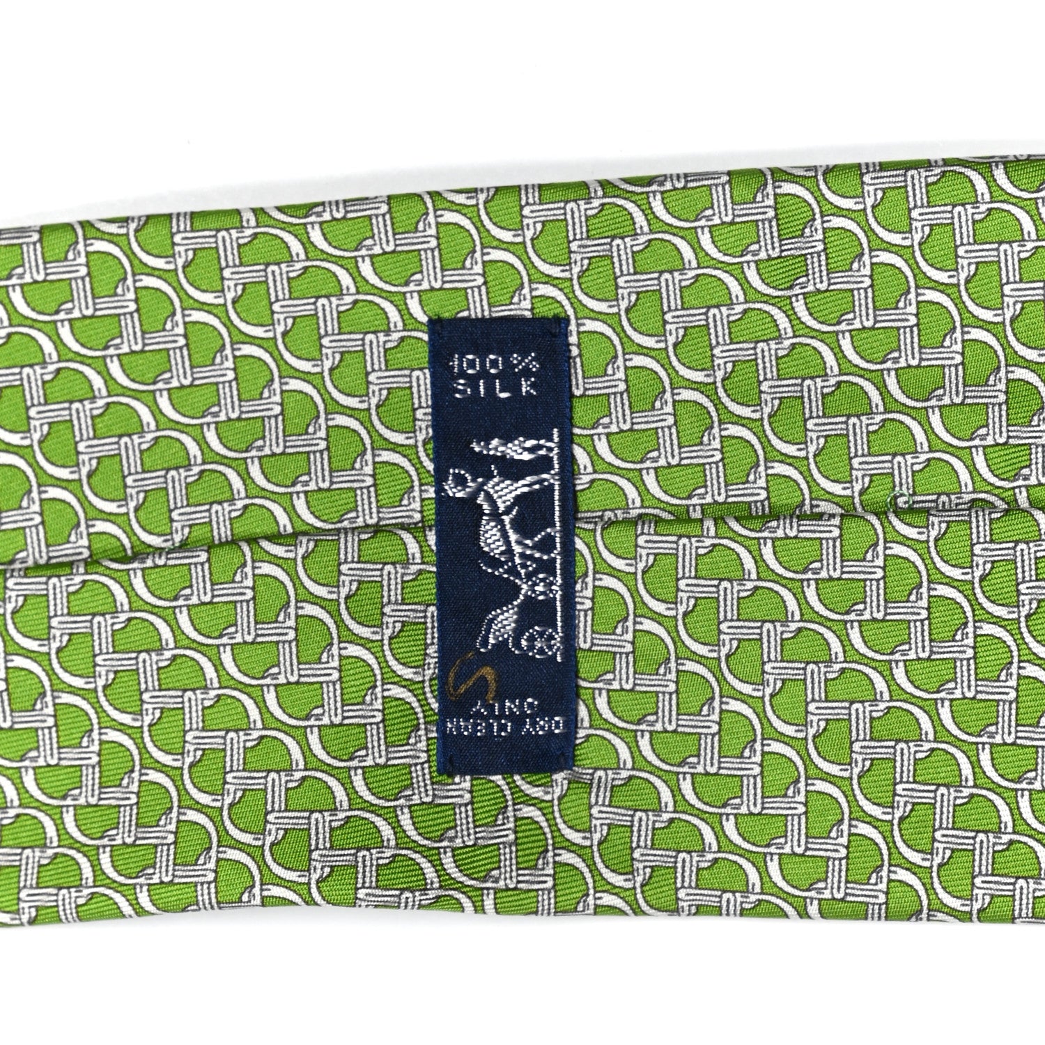 Hermes Silk Printed Mens Neck Tie 5 of 5