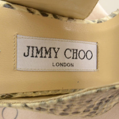 Jimmy Choo Snakeskin Wooden Mules Heels 38 5 of 6