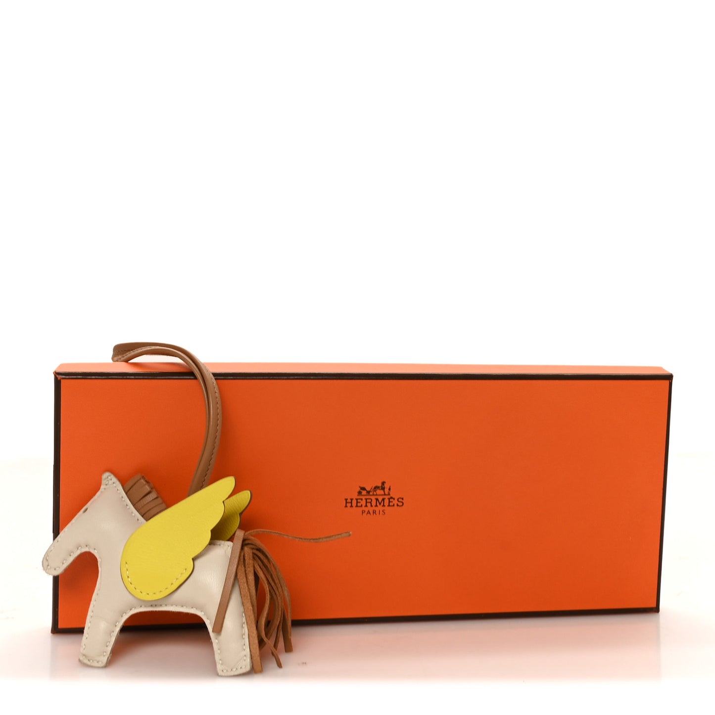 Milo Lambskin Grigri Rodeo Pegase Horse Bag Charm PM Craie Chai Lime
