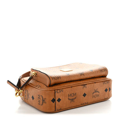 MCM Visetos Monogram Small Aren Crossbody Cognac 4 of 10
