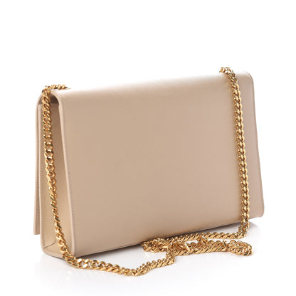 Saint Laurent Grain De Poudre Medium Monogram Kate Satchel Nude Powder 3 of 13