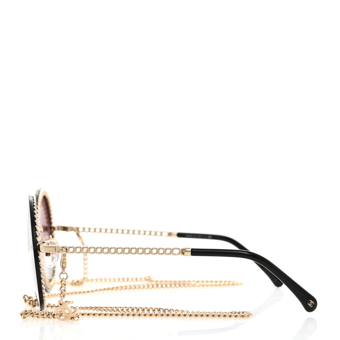 Round Chain Sunglasses 4245 Gold