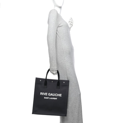 Saint Laurent Linen Calfskin Rive Gauche North South Tote Grey 2 of 9