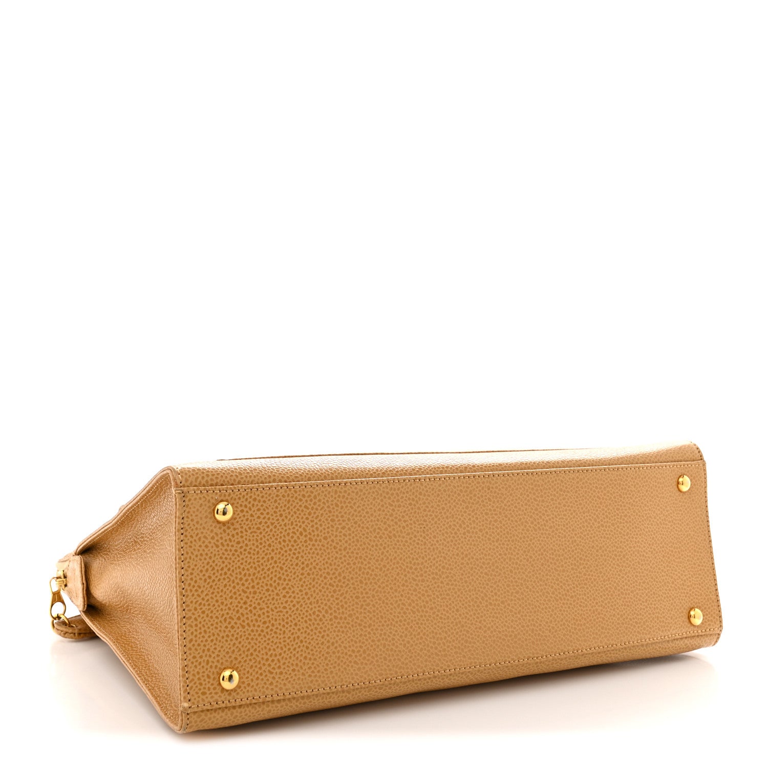 Chanel Caviar Flap Shoulder Bag Beige 4 of 11