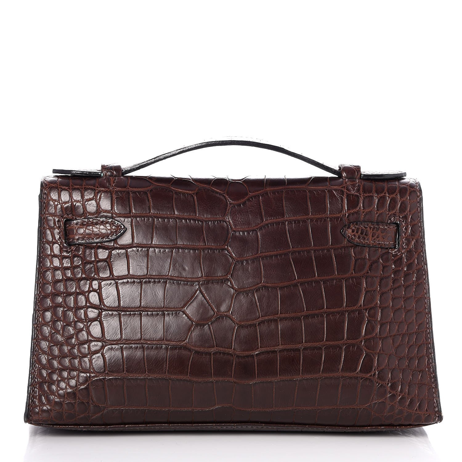 Hermes Matte Niloticus Crocodile Kelly Pochette Havane 4 of 23