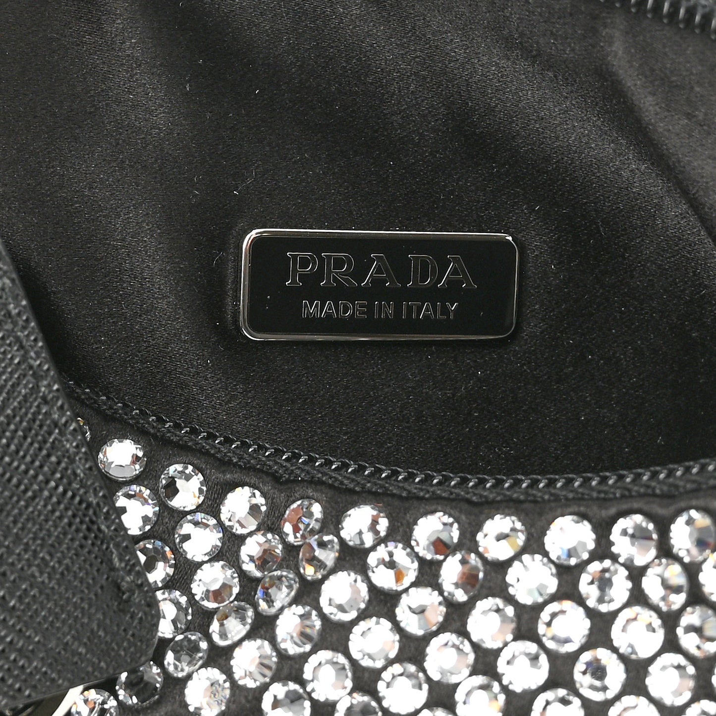 Satin Crystal Mini Re-Edition 2000 Bag Cristal