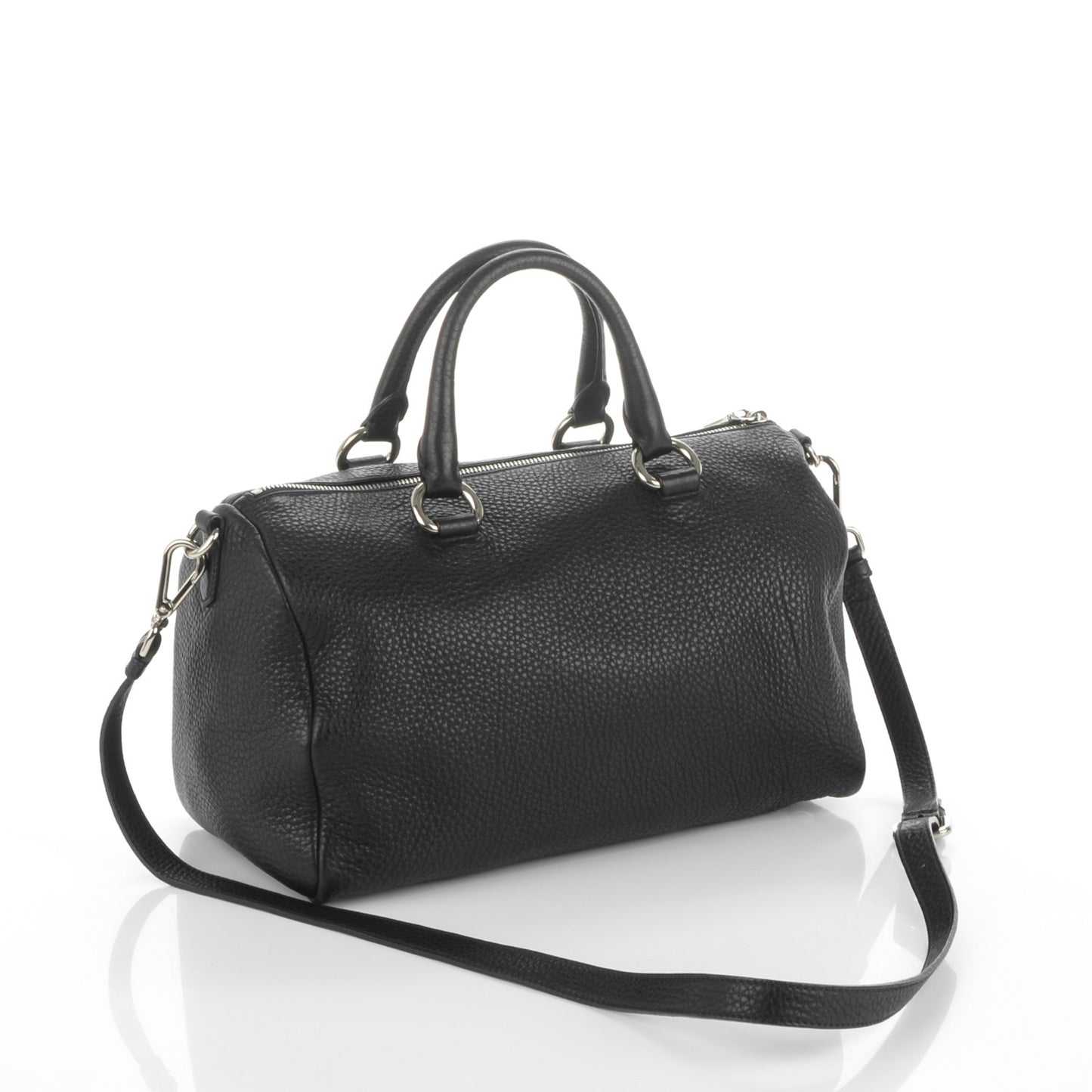 Vitello Daino Satchel Nero Black