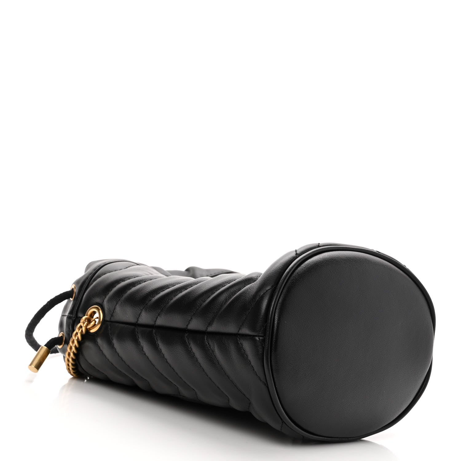 Gucci Calfskin Matelasse Mini GG Marmont 2.0 Bucket Bag Black 4 of 9