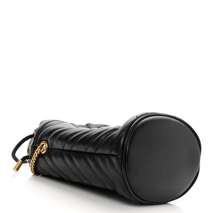 Gucci Calfskin Matelasse Mini GG Marmont 2.0 Bucket Bag Black 4 of 9