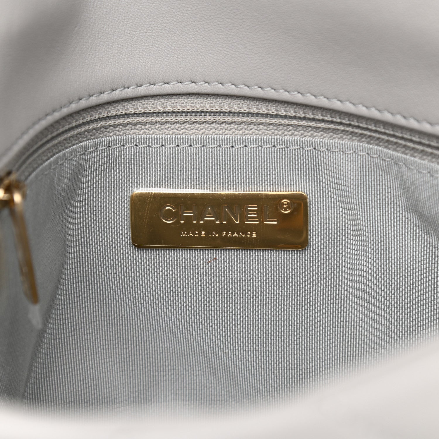 Chanel Lambskin Quilted Medium Chanel 19 Flap Grey 6 of 9