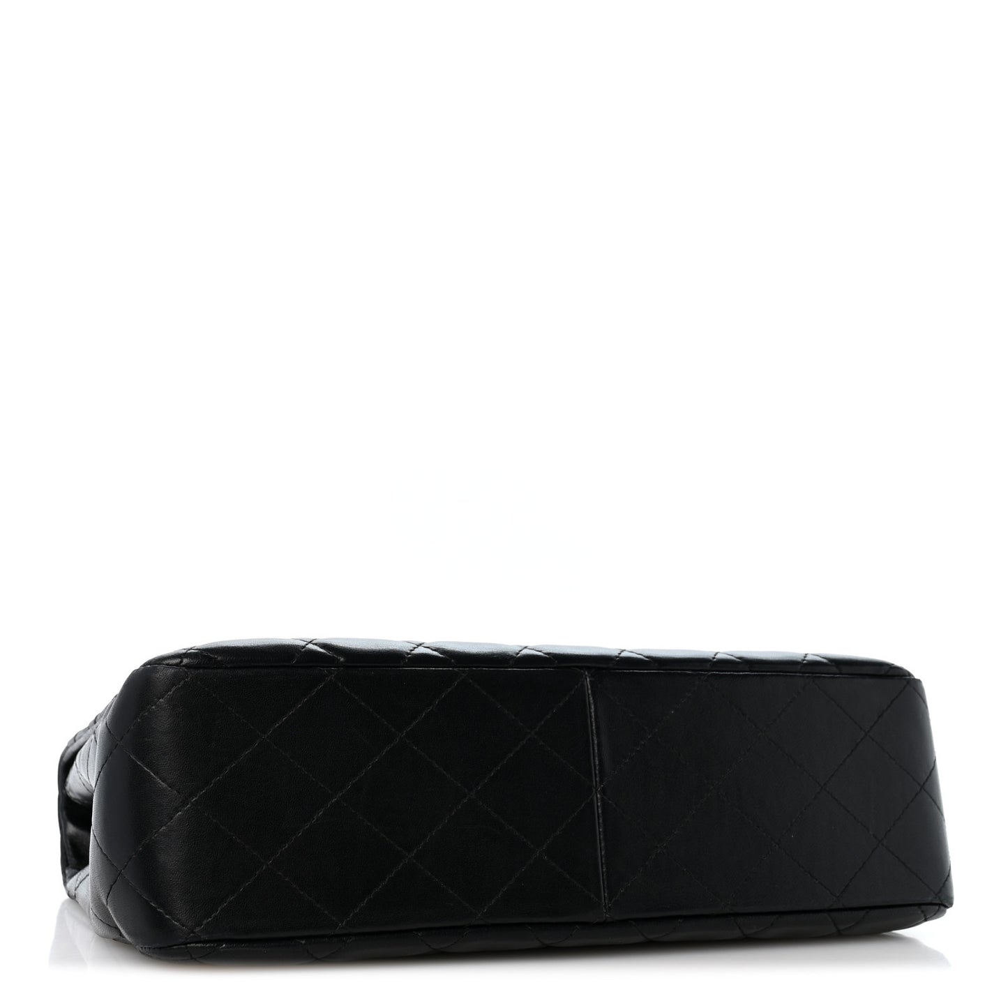 Lambskin Quilted Jumbo Single Flap Black