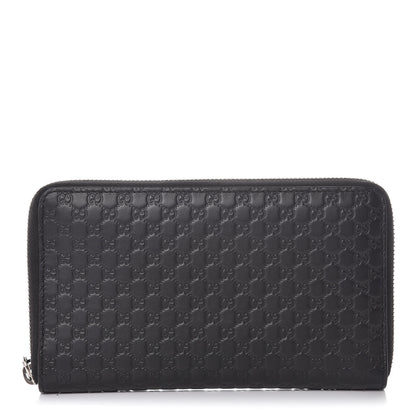 Gucci Microguccissima Large Zip Around Organizer Wallet Black 1 of 7