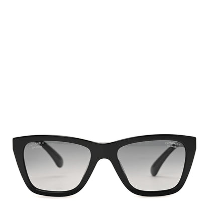 Chanel Acetate Metal Polarized Rectangle Sunglasses 5442 Black 2 of 6