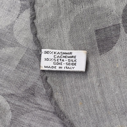 Chanel Cashmere Silk CC Scarf Grey 4 of 4