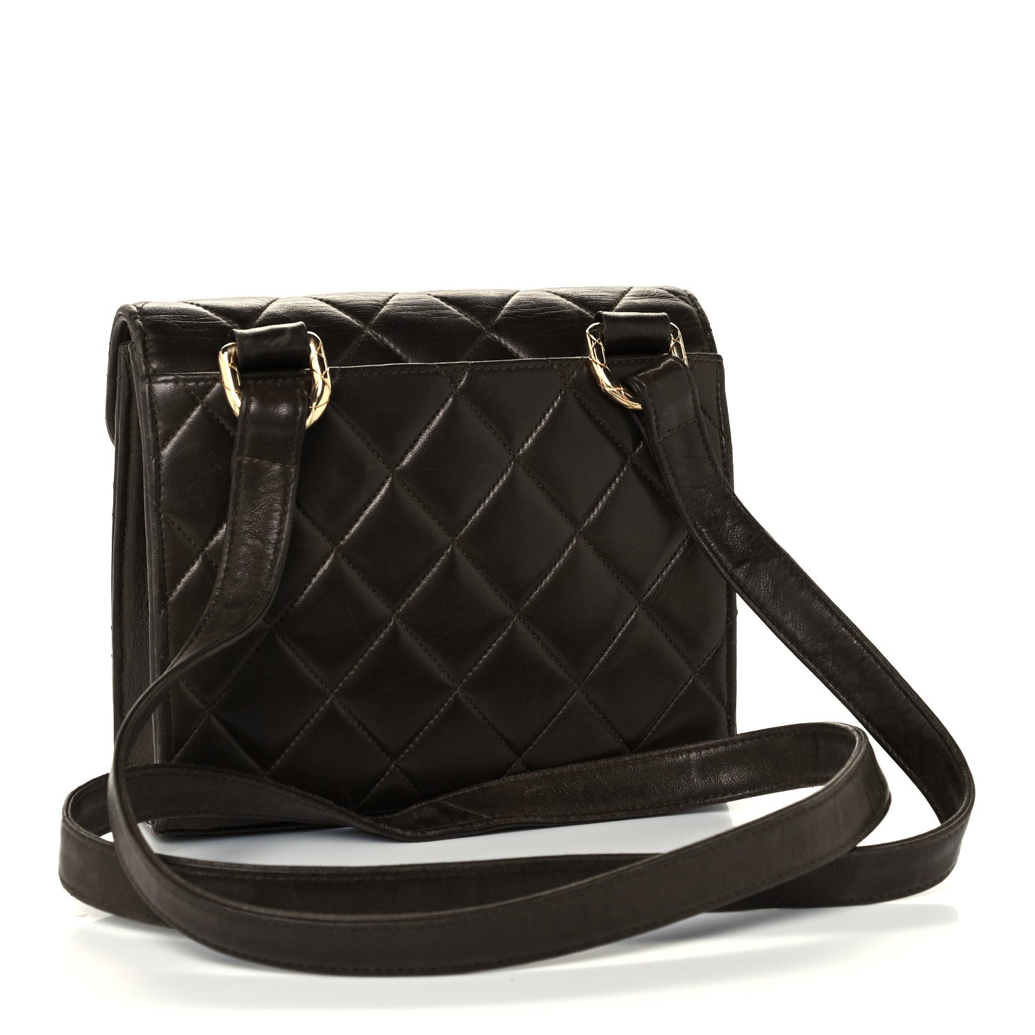 Chanel Lambskin Quilted Flap Shoulder Bag Green 2 of 11