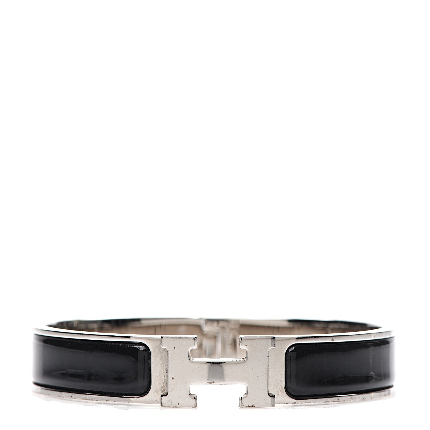 Hermes Enamel Narrow Clic Clac H Bracelet PM Black 1 of 6