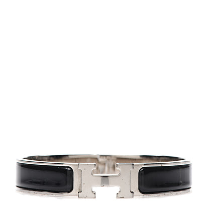 Hermes Enamel Narrow Clic Clac H Bracelet PM Black 1 of 6