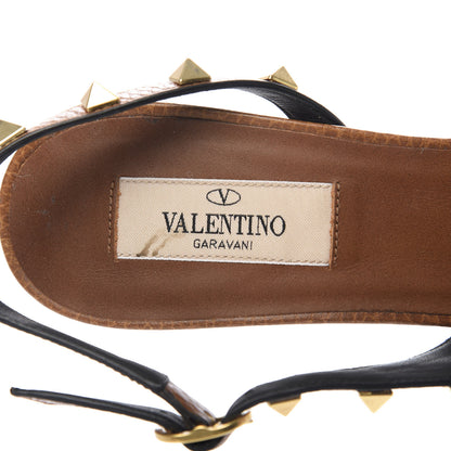 Valentino Garavani Pebbled Calfskin Rockstud Half D'Orsay Slingback 50mm Pumps 38 Cuoio 8 of 10