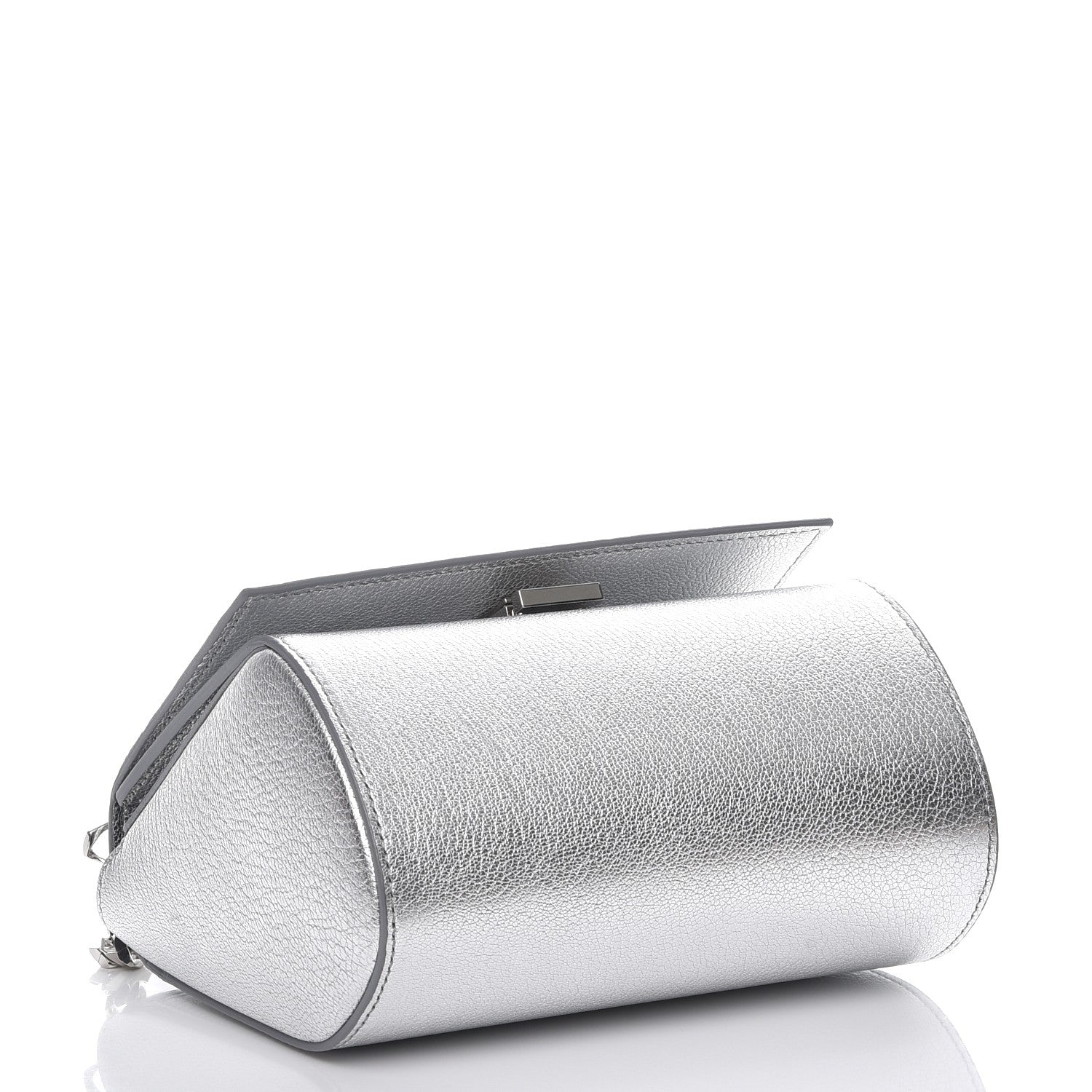 Givenchy Metallic Calfskin Mini Pandora Box Chain Crossbody Bag Silver 4 of 7