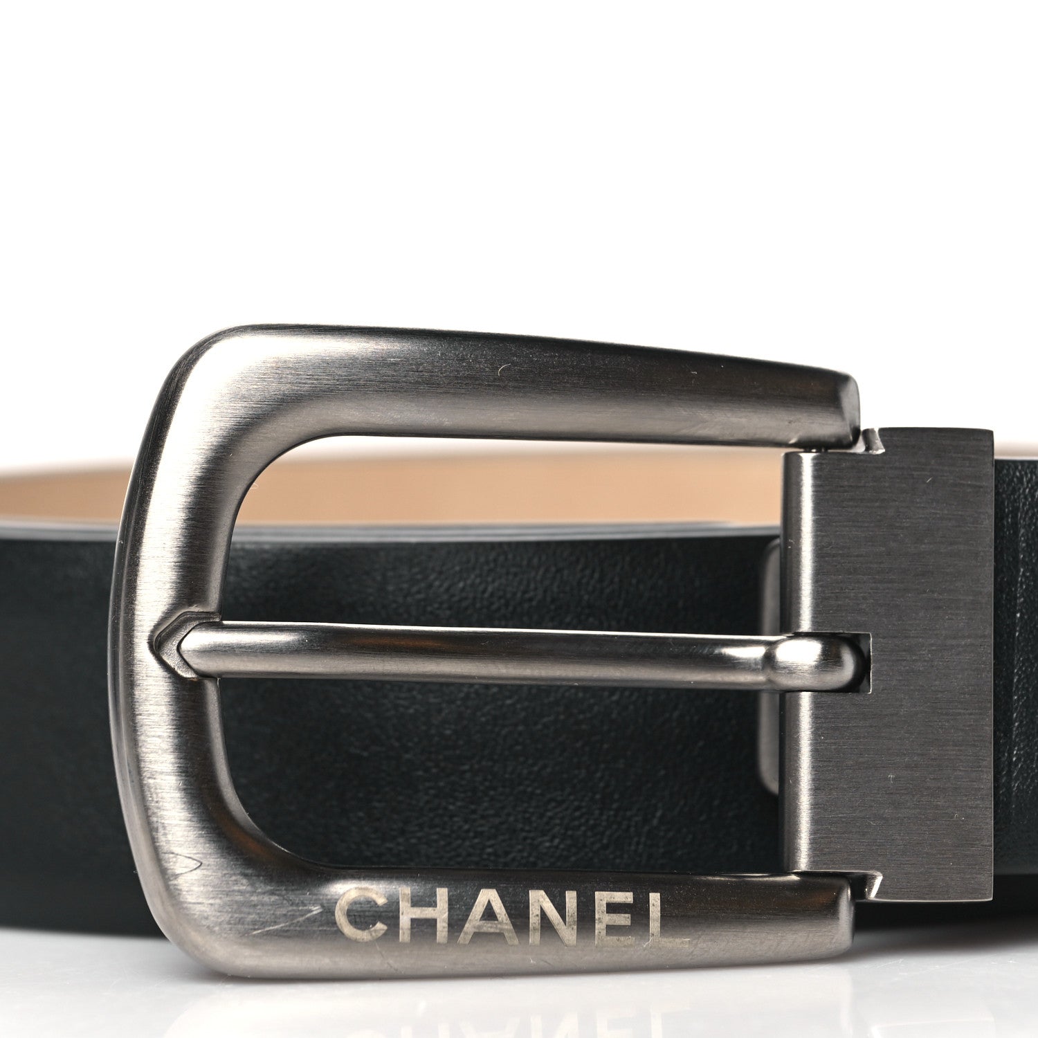 Chanel Calfskin Belt 95 38 Black 2 of 7