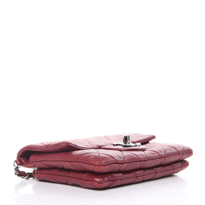 Chanel Lambskin Quilted Mini Mineral Nights Flap Crossbody Bag Dark Red 4 of 18