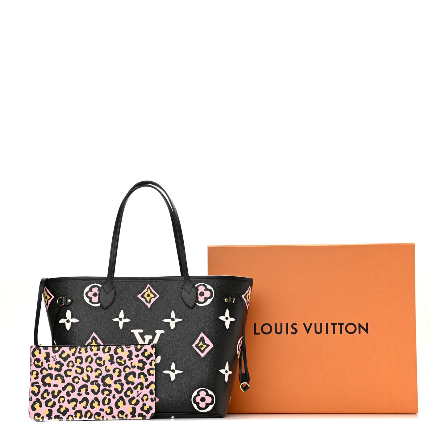 Monogram Giant Wild At Heart Neverfull MM Black