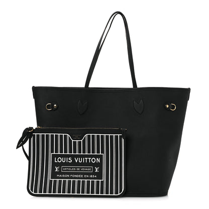 Louis Vuitton Monogram Calfskin Neo Neverfull Inside Out MM Black 5 of 20
