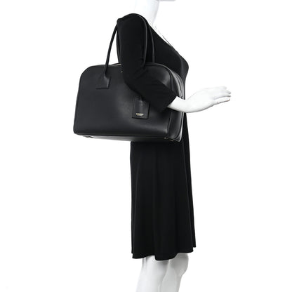 Burberry Grained Calfskin Large Half Cube Bowling Bag Black 2 of 13