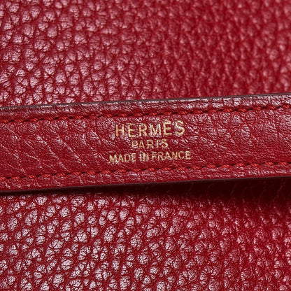 Hermes Taurillon Clemence Retourne Kelly 32 Rouge Garance 30 of 41