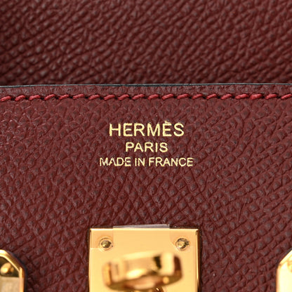 Hermes Epsom Birkin 25 Rouge H 6 of 10