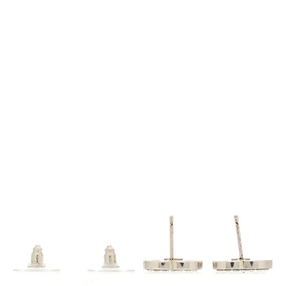 Chanel Crystal CC Earrings Silver 3 of 6