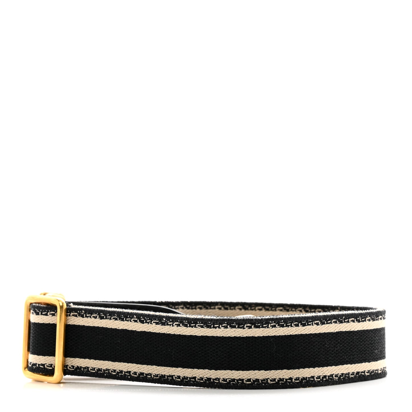 Canvas Embroidered Shoulder Strap Black