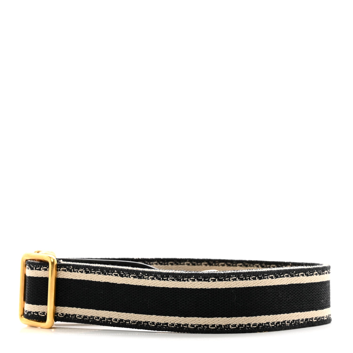 Christian Dior Canvas Embroidered Shoulder Strap Black 2 of 3