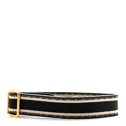 Christian Dior Canvas Embroidered Shoulder Strap Black 2 of 3