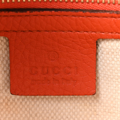 Gucci Pebbled Calfskin Small Soho Top Handle Bag Sun Orange 5 of 10