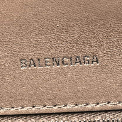 Balenciaga Shiny Calfskin Crocodile Embossed Small Hourglass Top Handle Bag Mink Grey 6 of 12