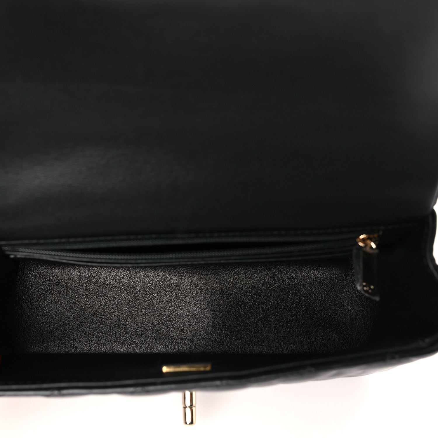 Chanel Lambskin Quilted Mini Top Handle Rectangular Flap Black 5 of 9
