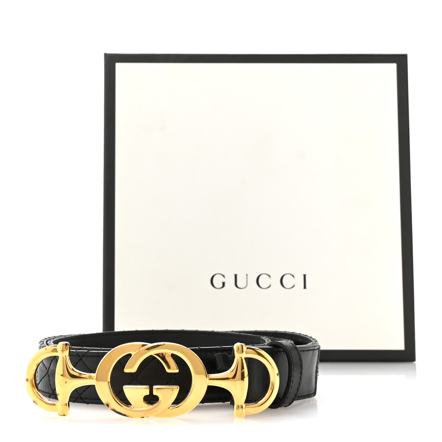 Gucci Calfskin Trapuntata Zumi Belt 100 40 Black 5 of 5