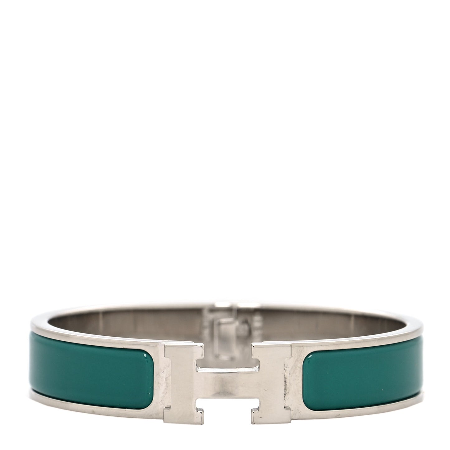 Narrow Enamel Clic Clac H Bracelet PM Vert Bleuete