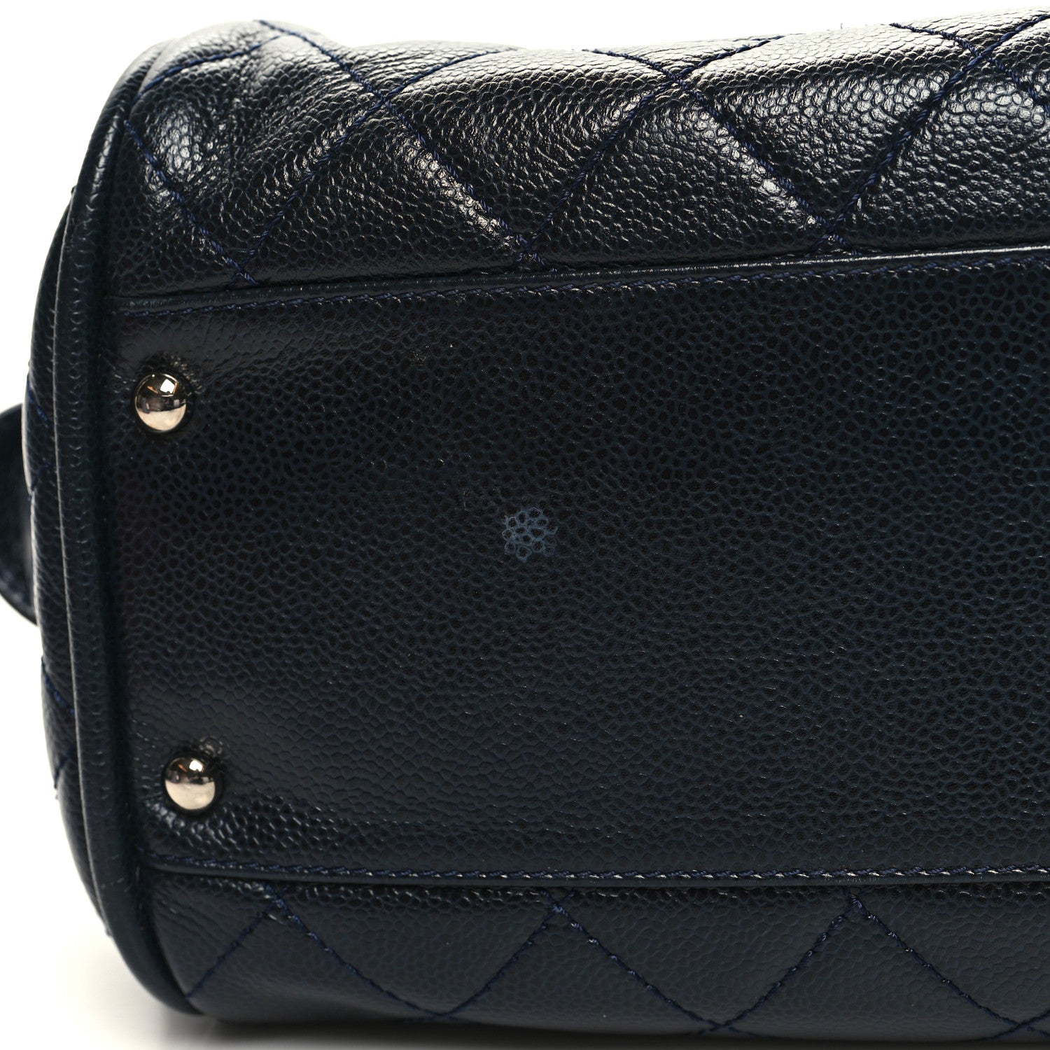 Chanel Caviar Quilted CC Timeless Bowler Navy 11 of 11