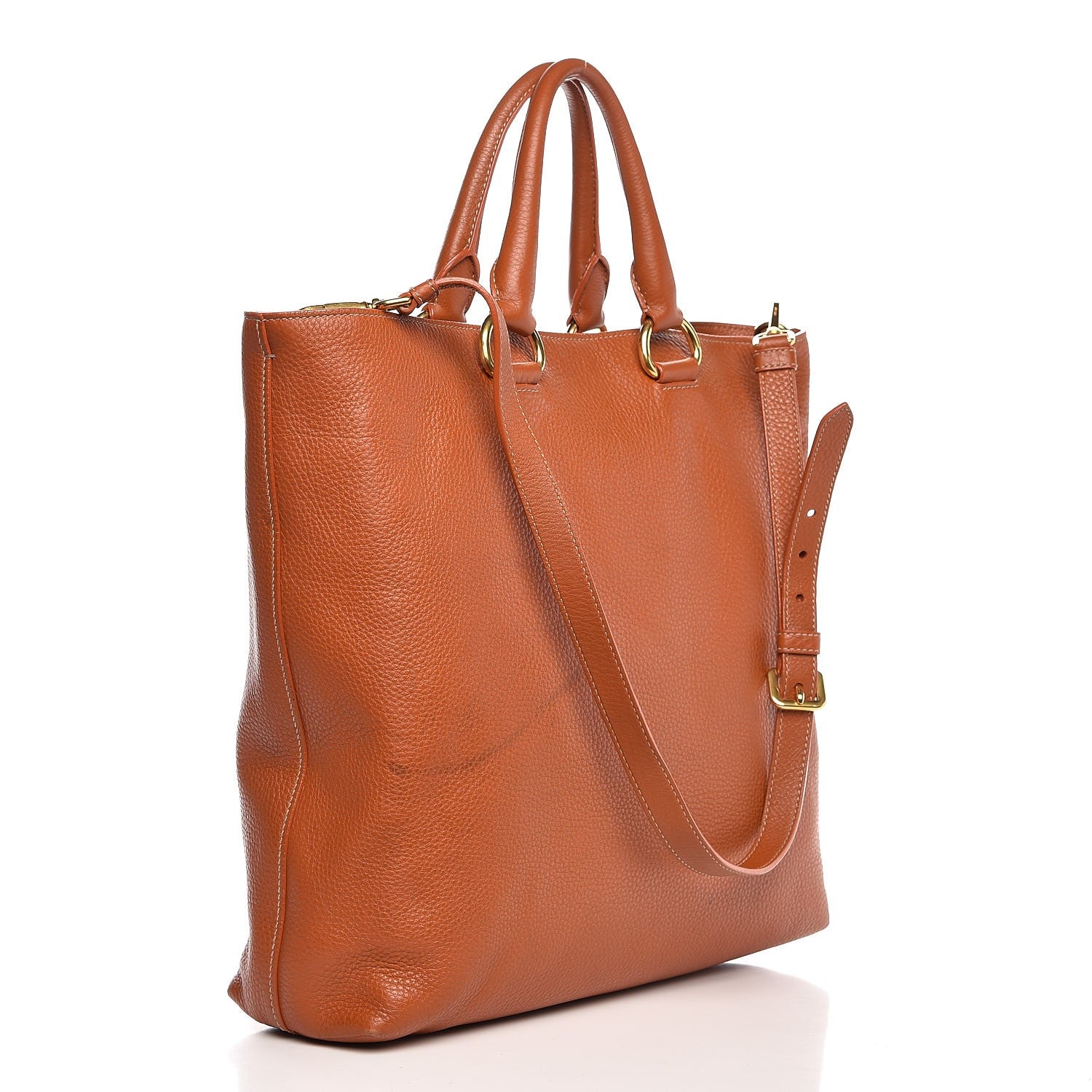 Prada Vitello Daino Tote Caramel 4 of 15
