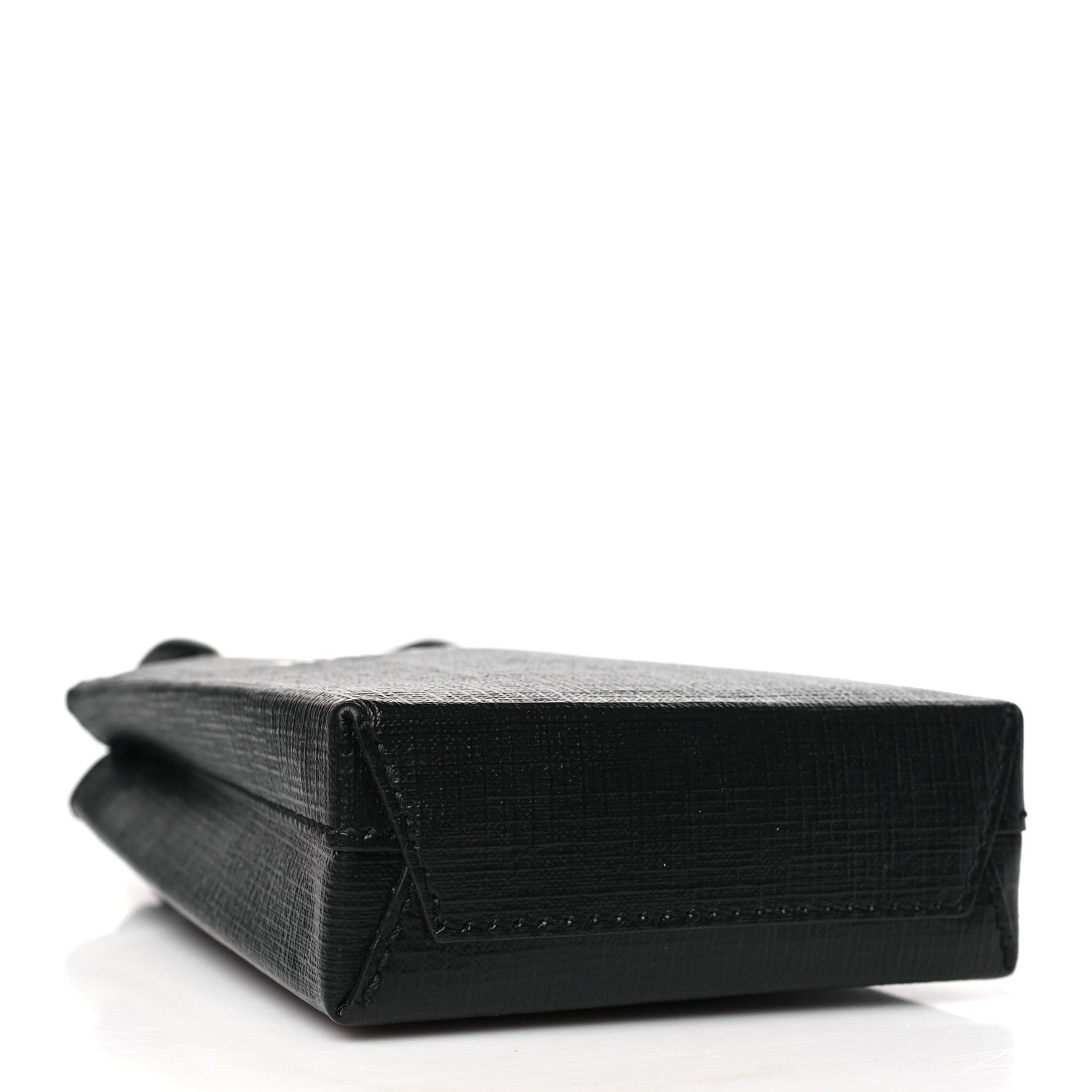 Balenciaga Squared Calfskin Logo Shopping Phone Holder Bag Black 4 of 10
