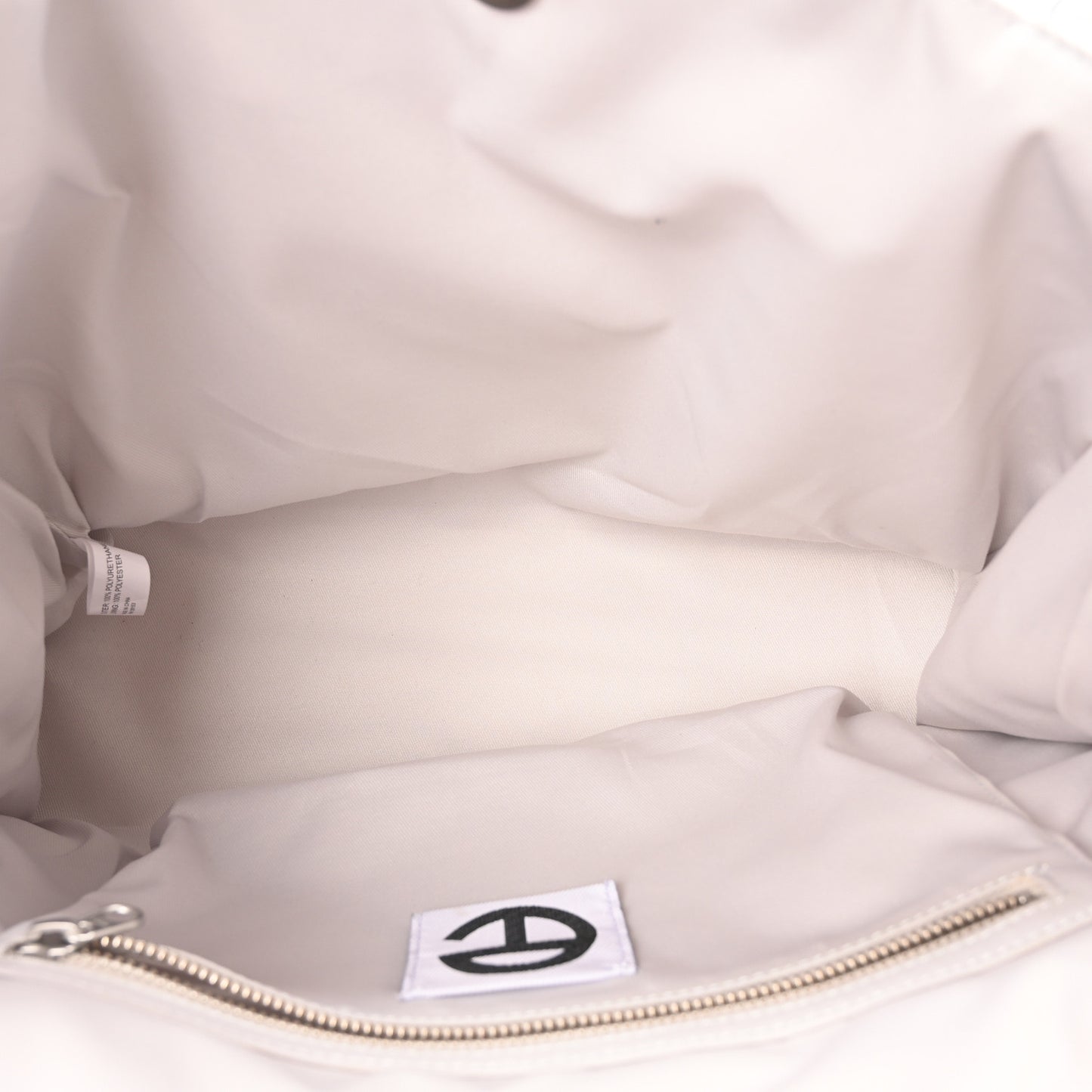 Metallic Vegan Leather Medium Shopping Bag Silver