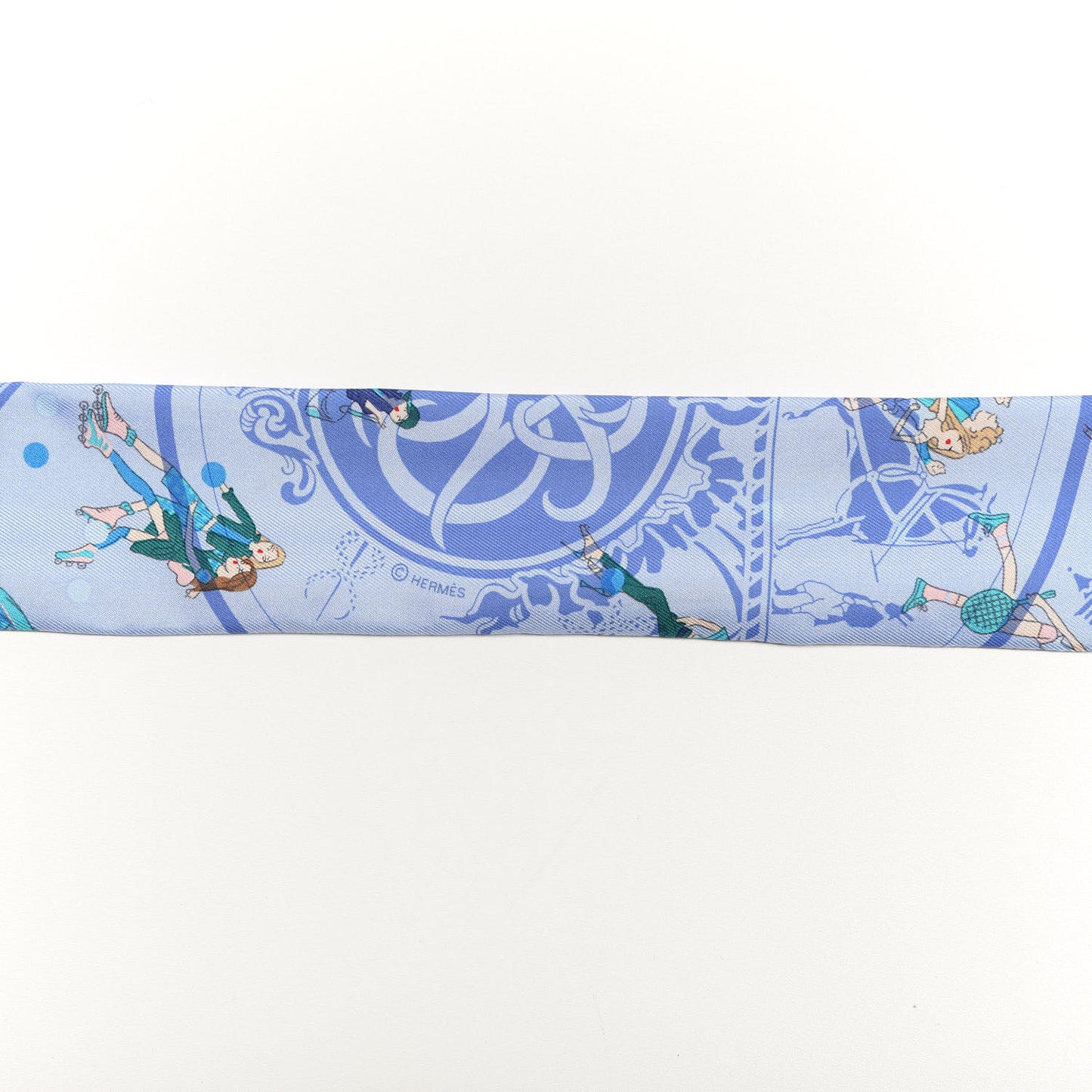 Silk Ex-Libris Les Parisiennes Twilly Ciel Turquoise Lavender