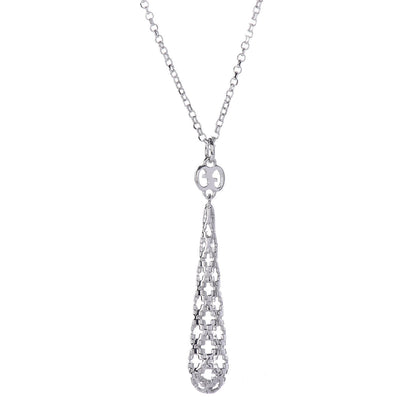Gucci 18K White Gold Diamantissima Pendant Necklace 4 of 6