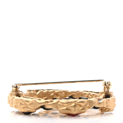 Chanel Glass Lambskin Cote D'Azur CC Brooch Gold Multicolor 3 of 4