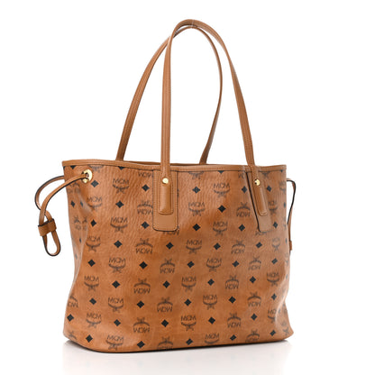 MCM Visetos Medium Liz Reversible Shopper Tote Cognac 5 of 17