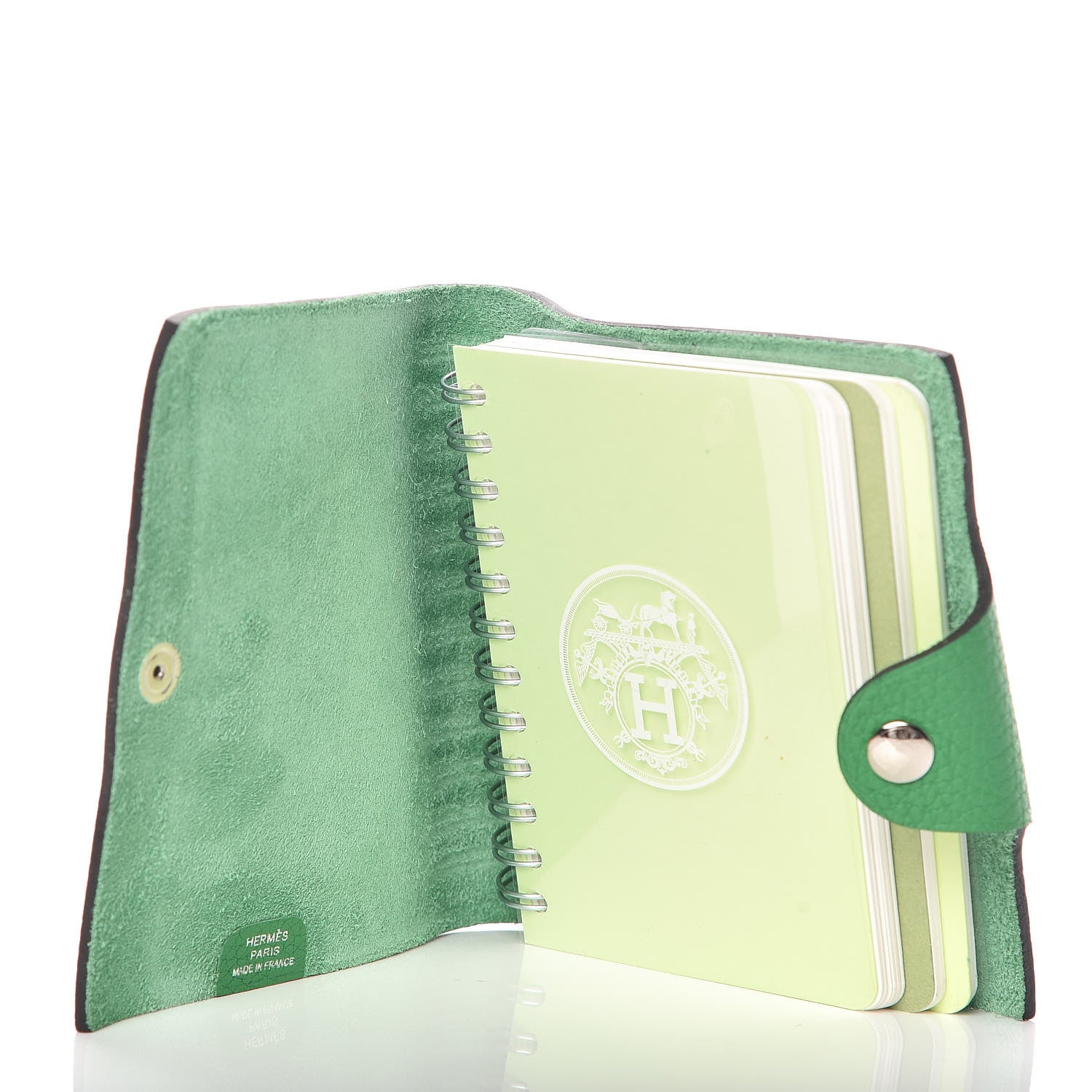Hermes Taurillon Clemence Ulysse Mini Notebook Bambou 5 of 8